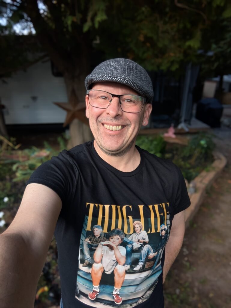 Me at our happy place at the Trottage (Trailer)